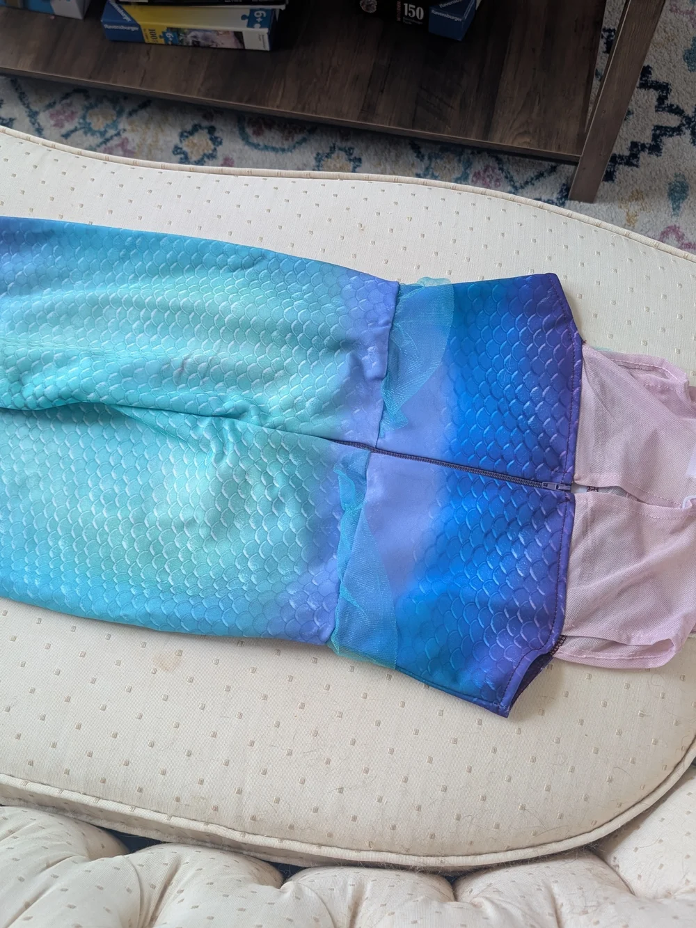 Girls' Mermaid Ruffle Leggings - Multicolor Pink Blue Green
